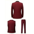 thumbnail image 2 of Beauty-Emily Men’s 4-Piece Classic Suit Set, Lapel Blazer, Vest, Pants & Adjustable Straps – High-Quality Fabric, Comfortable Fit, Perfect for Weddings, Parties & Proms, 2 of 8
