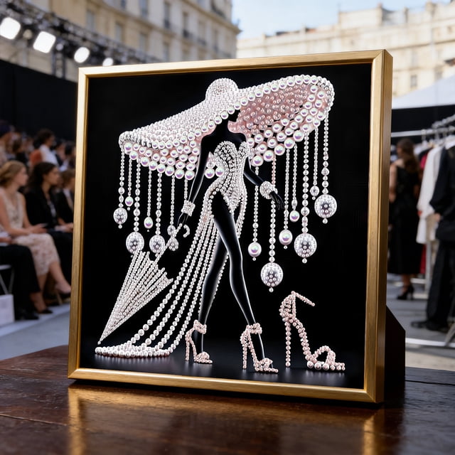 JZCHUNTOY Rhinestone art Kit 1 Piece, High-Definition Printed Canvas with Bright Rhinestones, DIY Creative Handmade Art Craft Decor for Living Room, Bedroom and Wall Decoration