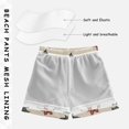 thumbnail image 3 of FORMRS Boys Swim Trunks Quick Dry Mesh Liner Boardshorts Sizes XS-XL, Beige Christmas Gift Pattern, 3 of 7