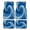 Blue Swirl Motion, variant on 4-Piece Car Floor Mats Set, Blue Tulip Crystal Velvet Automotive Front & Rear Floor Liners, Universal Fit for Car, Truck, SUV