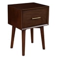 thumbnail image 1 of Alpine Furniture Flynn Wood 1 Drawer End Table in Walnut, 1 of 5