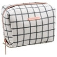 thumbnail image 2 of (5 pack) Sophia Joy Small Makeup Bag, Gray & White Checker Pattern, 12 oz Bag, 2 of 7
