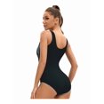 thumbnail image 4 of Top-kevin Women's One Piece Athletic Racerback Swimsuit Slimming Bathing Suit, 4 of 13