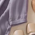 thumbnail image 5 of Bovemsi Women's Ramie Embroidered Blouse – Vintage Bohemian Linen Shirt for Spring/Summer, Purple, L, 5 of 6