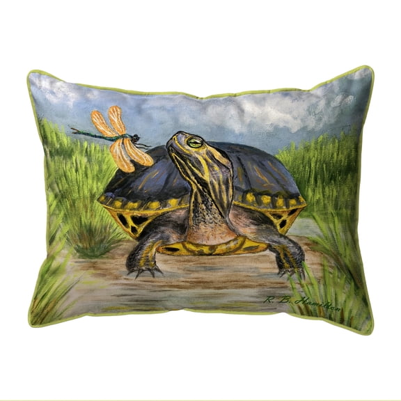 Betsy Drake SN1182 11 x 14 in. Dragonfly to Turtle Indoor & Outdoor Pillow, Small