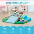 thumbnail image 4 of Qaba 6-Piece Soft Play for Toddlers to Climb, Crawl, Slide, Blue, Green, 4 of 10