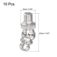 thumbnail image 2 of Uxcell Nickel-Plated Iron 45 Degree Hydraulic Grease Fitting M6 x 1mm Thread 10 Pack, 2 of 5