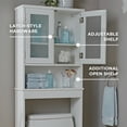 thumbnail image 6 of Better Homes & Gardens Over-the-Toilet Storage Cabinet with Glass Doors, White, 6 of 11