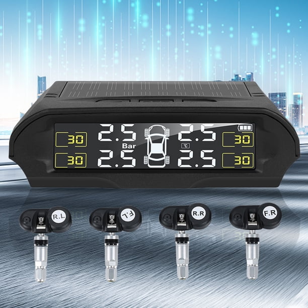 Sistema de monitoreo de presión de neumáticos de coche de energía solar TPMS 400mAh DC 5V (interno) Likrtyny Para estrenar