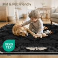 thumbnail image 4 of ODIKA 6'x9' Washable Area Rug Non-Slip, Chair-Friendly, Boho Academia Goth Centerpiece Symmetrical Motif Traction Gothic for Dining Room, Under Table, Office Décor, 4 of 7