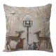 thumbnail image 2 of Funda de almohada de lino con decoración navideña de estilo festivo, ciervo, copo de nieve, funda de almohada navideña, 2 of 5