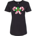 thumbnail image 3 of Inktastic Candy Canes and Holly Christmas Women's T-Shirt, 3 of 5