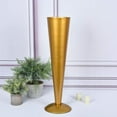 thumbnail image 4 of BalsaCircle Gold 27" Metal Trumpet Flower Vase Centerpiece Wedding Party Catering Decorations, 4 of 8