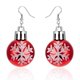 thumbnail image 1 of RV Pendientes de plata de Navidad - Pendientes de plata con bolas navideñas rojas brillantes y copos de nieve blancos brillar  Electrónica, 1 of 5