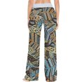 thumbnail image 4 of Women's Boho Geometric Pajama Pants, Casual Pajama Bottoms Lounge Pants Wide Leg, 4 of 7