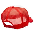 thumbnail image 4 of Level Up Embroidered Two Tone Polyester 5 Panel Foam Front Mesh Back Cap - White Red OSFM, 4 of 5