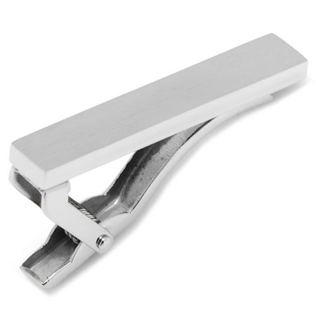 Ox and Bull NEW Mens Stainless Steel Brushed Short Clip Designer Formal Tie Bar