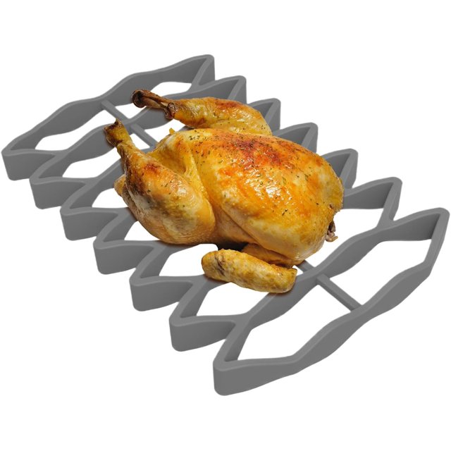 Silicone Roasting Racks - Silicone Oven Rack | Cooling Roasting Rack | Clean Cooling Rack | Microwave Oven Pan Turkey Roasting Rack for Air Fryer, Steamer