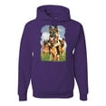 thumbnail image 1 of Wild Bobby, German Shepherd Dog Animal Pet Lover, Dog Lover, Unisex Graphic Hoodie Sweatshirt, Purple, X-Large, 1 of 3