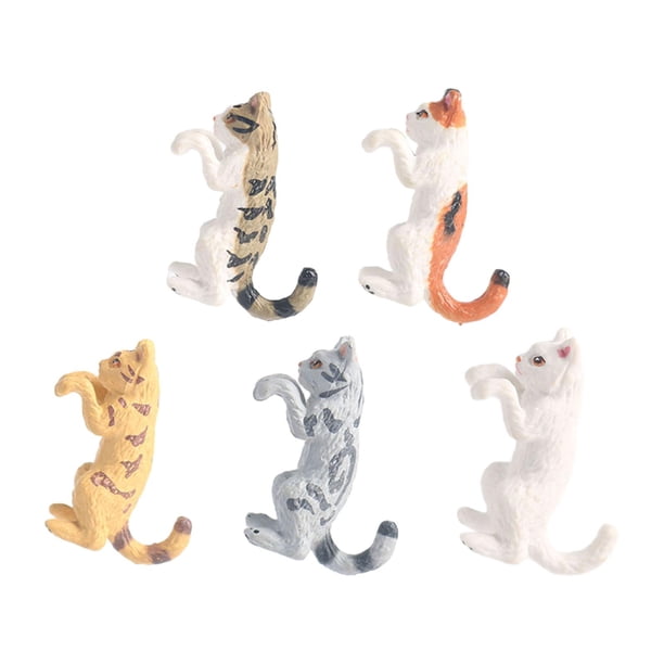 5 piezas de estatua colgante de Animal, decoraciones para pecera, macetero para gatos, colgante para tanque de acuario, colgante para paisajismo de