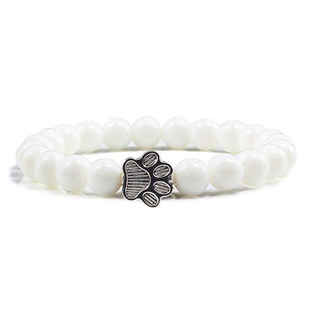 SIfdSeng Cat Footprint Color Natural Stone Elastic Bracelet Unisex Rhinestone Bracelet Yoga Bracelet Chakra Bracelet Color Beaded Bracelet Star Natural Stone Bracelet