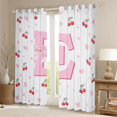 thumbnail image 2 of Castle Fairy Bow Initial E Black Out Curtains,Bow Curtains Pack of 2 (42x63 Each), 2 of 6