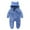 Blue, variant on GYRATEDREAM Newborn Baby Winter Snowsuit Bear Ear Outfits Fleece Warm Jumpsuit Romper Hooded Clothes for Infant Girls Boys, White