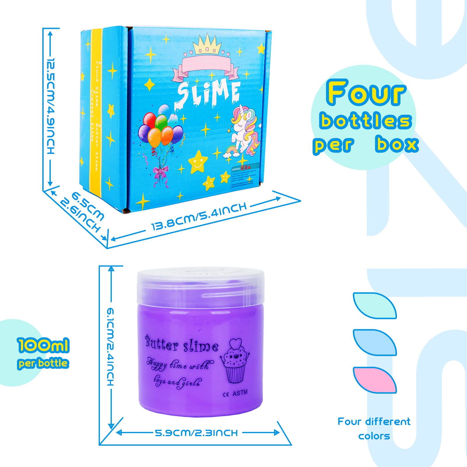 SUNNYPIG Slime Set Kid Toy Age 6-7-8-9, Slime Making Kit for Girl Kid  Butter Fluffy Slime Kit Birthday Present for 5-10 Year Old Girl Cloud Slime  Charms for Kids Gift for Girl