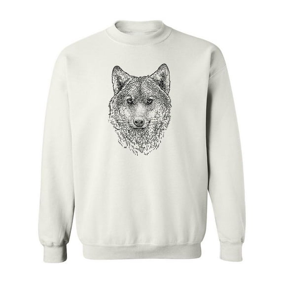 Fox Head Sketch Sweatshirt Men -Image by Shutterstock, Male 5X-Large