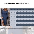 thumbnail image 2 of TEMOFON Women Casual Dresses Sexy V Neck Long Sleeve Twist Front Waist Ribbed Knit Bodycon Slit Dress Cocktail Midi Dresses Blue, 2 of 7