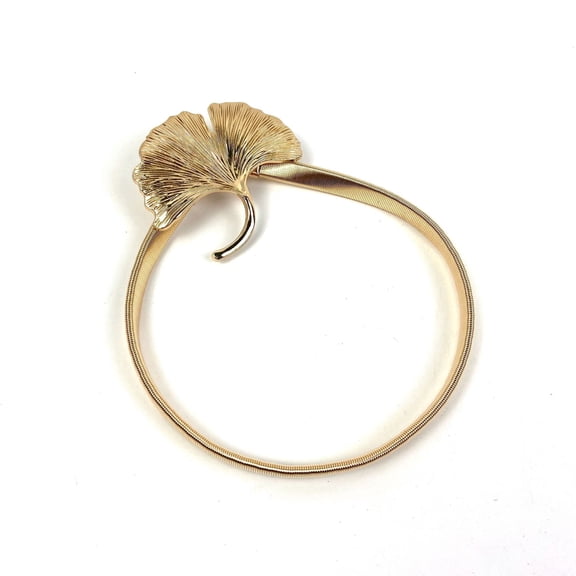 Spring Design Curtain Tiebacks - Leaf Carving Design Curtain Ties for Drapes - Modern Style Holdbacks (Gold Ginkgo)