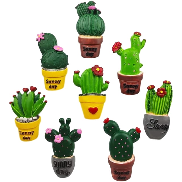 BESTYASH 8Ud Cactus De Resina Para Manualidades Accesorios Para Marco Y Jarrón