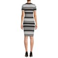thumbnail image 3 of No Boundaries Juniors' Short Sleeve Metallic Stripe Dress, 3 of 5