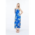 thumbnail image 2 of Robe Maxi à Imprimé Floral Hawaïen Luau pour Femme, Coupe Cœur, L Hibiscus Blue, 2 of 5