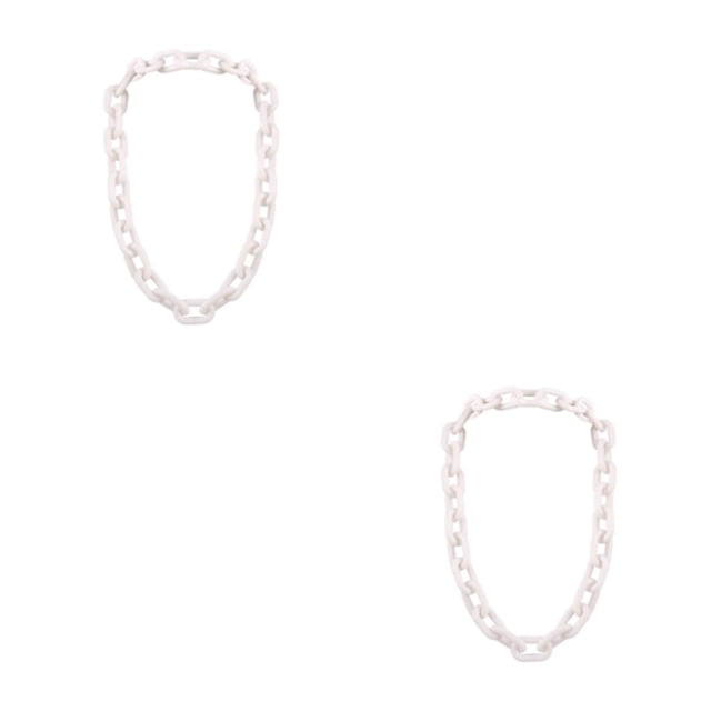 Collar de cadena Sonducket para mujer colgante decorativo Blanco 2piezas