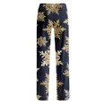 thumbnail image 6 of Christmas Pajama Pants for Women Snowflake Graphic Comfy Pajama Pants Soft Drawstring Casual Lounge Sleep Pants Loose Fit Pj Bottoms Navy,L, 6 of 6