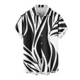 thumbnail image 2 of Qiopertar Liquidation à Moins de 5$ Chemise Décontractée Hawaïenne à Col Rabattu Imprimé Manches Courtes Boutonnée en Solde, 2 of 4