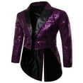 thumbnail image 5 of Costume pour Homme Paillettes Brillantes Col Rabattu Bal Queue-de-Pie Smoking, 5 of 5