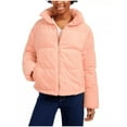 thumbnail image 2 of Collection B Womens Corduroy Cropped Puffer Coat Orange XS, 2 of 3