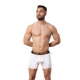 thumbnail image 2 of Foxpolo Men’s Boxer Briefs 4-Pack Gift Set – Contrast Stitch Design – Soft and Stretchable Cotton Fabric – Breathable and Supportive | S - White, 2 of 8