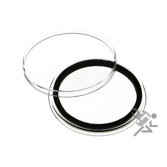 (10) Air-tite 41mm Black Ring Coin Holder Capsules