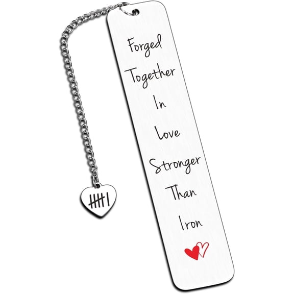 Iron Gifts for 6th Anniversary, 6 Year Anniversary Bookmarks for Him Her Iron Anniversary Gifts for Women Men Couple Wedding Gift for Parents