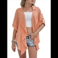 thumbnail image 1 of Camisa de Encaje para Mujer, de Media , Tejida, Informal, de Oficina, con Mangas Enrolladas. Color Naranja XL, 1 of 9
