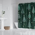 thumbnail image 2 of Dark Green Christmas Tree Pattern Shower Curtain 72"x84" ,Bathroom Decorative Shower Curtains Set with 12 Hooks,Modern Waterproof Washable Shower Curtain, 2 of 6
