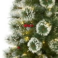 thumbnail image 6 of Nearly Natural 5ft. Frosted Swiss Pine Artificial Christmas Tree with 200 Clear LED Lights and Berries, 6 of 7