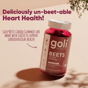 Goli Nutrition Beets Cardio Vegan Vitamin Gummies, 60 Count, With CoQ10 for Heart Health