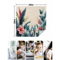thumbnail image 5 of nqOlkjepod Flowers Leaves Cloth Napkins Set of 4 Reusable Dinner Napkins, Retro Botanical Summer Tropical Plants Cocktail Napkin Washable Table Napkins for Wedding/Holiday Party/Baby Shower 20"x20", 5 of 8