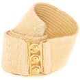 thumbnail image 1 of Malco Modes - Cinturón elástico de lujo con cincha elástica vintage para adultos, hebilla de metal con cierre de gancho y ojo, núcleo elástico, cubierta de algodón (dorado, XX-Large) Malco Modes CB2X-GD-XXL, 1 of 1