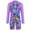 Purple, variant on Kiijoy Toddler Girl's Tropical Long Sleeve Rashguard One-Piece Swimsuit UPF 50+ Bathing Suit