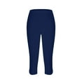 thumbnail image 3 of Capri Leggings for Women 2024 Summer Plus Size Knee Length Capris Pants Cute Flattering High Waisted Cropped Pants June 16—don't forget!, 3 of 6